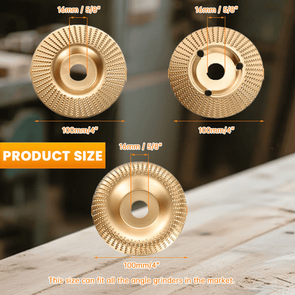 🔥 3PCS 4" Wood Carving Disc Set — The Ultimate Woodworking Game-Changer